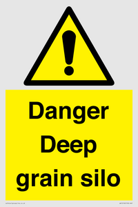 Danger Deep grain silo